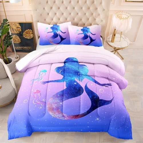 Microfiber Quilt Mermaid Doona Duvet Pillowcase Comforter Bed Set Single Size AU - Picture 2 of 15