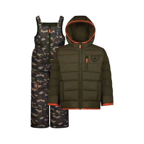 Weather Tamer Toddler Boys' 2-piece Heavyweight Camo Print Bib Snowsuit Set NWT - Picture 9 of 18