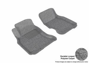 3D Maxpider Front Row Custom Fit Floor Mat For Select Infiniti Fx35/45 Models - Classic Carpet (Gray) (842132032197)