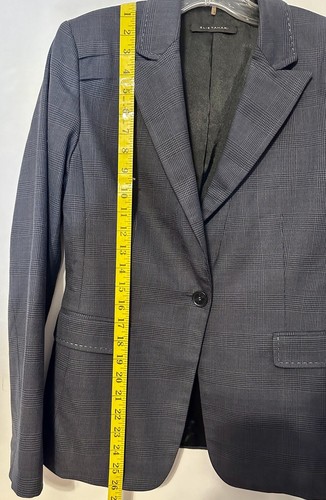 Elie Tahari Single Button Wool Blend Women’s Size 4 Blazer Charcoal Business - Picture 4 of 13