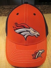Denver Broncos NFL Team Apparel stitched logo blue orange strap back hat cap
