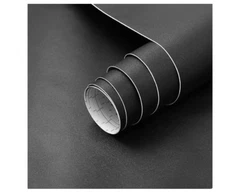 Arthome Black Wallpaper, 17''x393'' Peel and Stick 17"x393" Black Matte 2 ROLLS