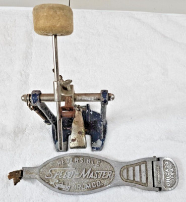 1960s Ludwig Reversible Speed Master No. 205 Bass Drum Pedal Needs Leather Strap