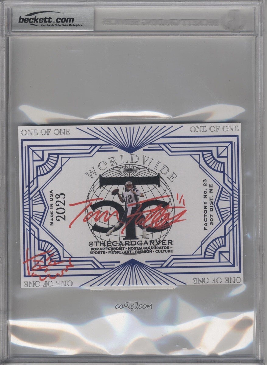 Rare Tom Brady Signed Auto Original Card Art New England