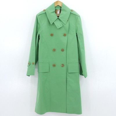 burberry coat green