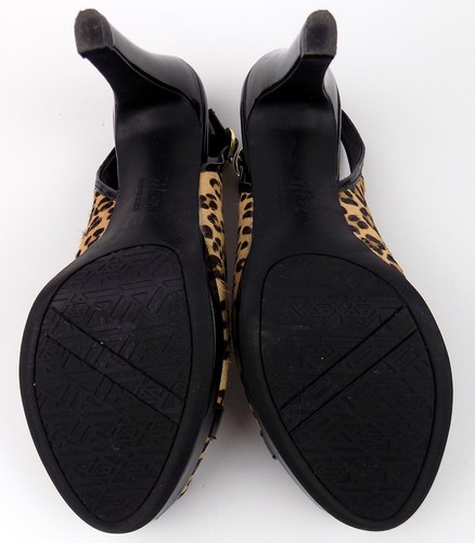 AK Anne Klein Womens Dress Heels 8M Mawestiem Animal Print Peep Toe Slingback - Picture 8 of 11