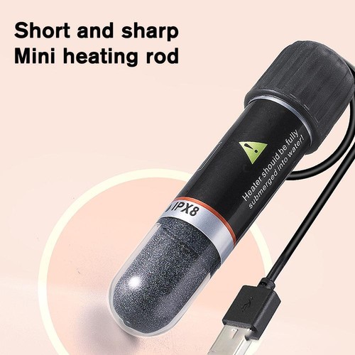 10W Mini-Aquarium-Heizung, USB-Heizstab, Thermostat, Tauchheizung J5K3 - Bild 3 von 11