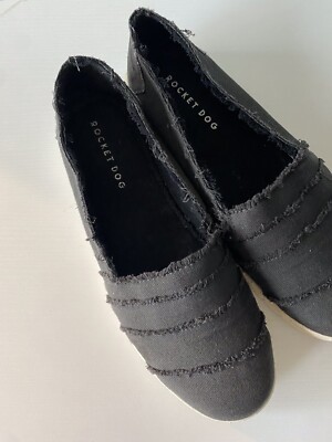 Rocket Dog Shoes Women's Slip On Sneakers Espadrilles Black Casual 