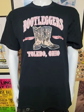 VTG Bootleggers Country Western Bar Night Club Toledo OH T Shirt Large Defunct