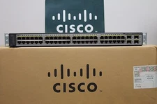 Cisco Catalyst WS-C3750V2-48PS-S 48-Port PoE Switch WS-C3750-48PS-S LATEST VER
