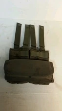 Ammo Bag Range Tactical Gear Green Canvas Pouch Durable Strong Nylon Snaps 