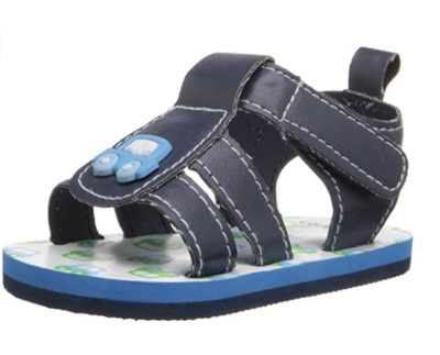 NEW Gerber Baby Boy's Navy Car EVA Sandal, Sz. 2 (3-6 Months)