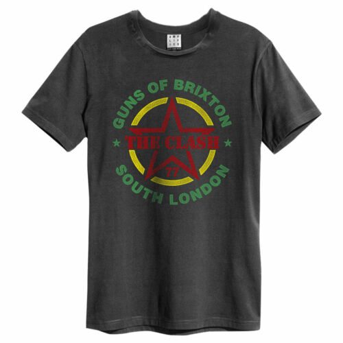 Amplified The Clash Guns Of Brixton Tour Charcoal T-shirt - Afbeelding 1 van 9