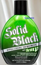 Millennium Tanning SOLID BLACK HYPOALLERGENIC TAN MAXIMIZER Bed Lotion 13.5oz