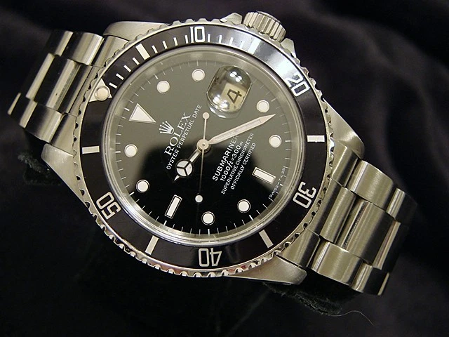 Rolex Submariner Date 16610 Oyster Date Ss Green Bezel Men's Watch