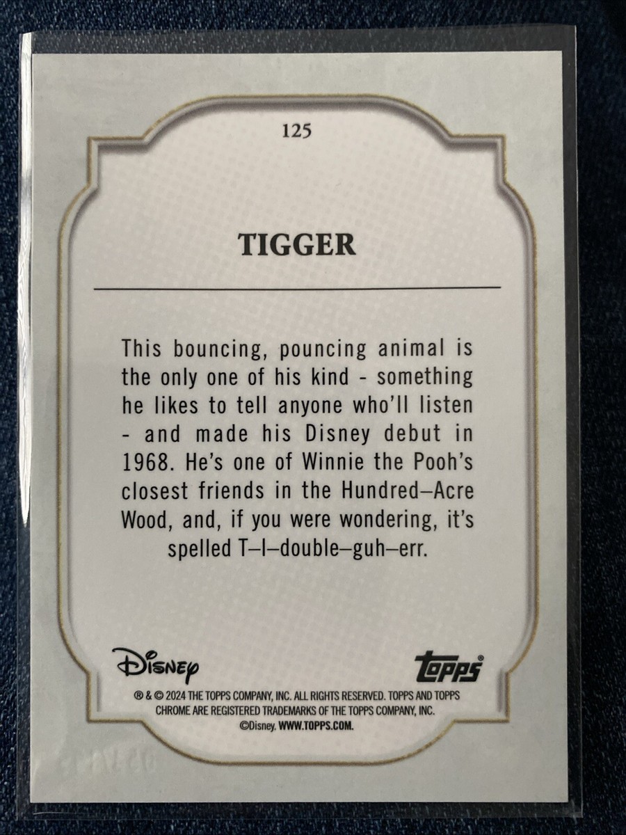 2024 Topps Chrome Disney Tigger #125 Purple Holo Refractor /199
