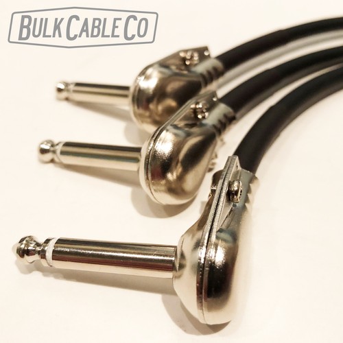 CABLES DE CONEXIÓN DE PLACA DE PEDAL MOGAMI 2524 - 6" - PAQUETE DE 3 - CONECTORES DE PANQUEQUE PLANO RA - Imagen 5 de 8
