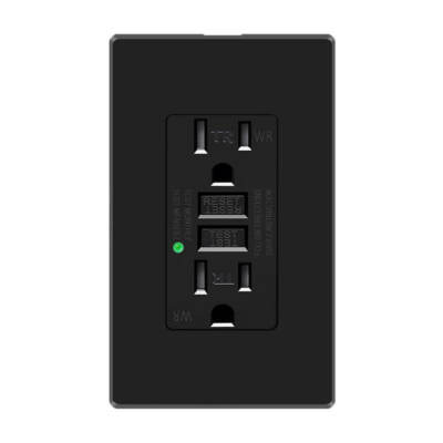 #ad GFI GFCI Outlet 15 Amp Tamper Resistant TR WR LED Indicator Receptacle w Plates $9.80