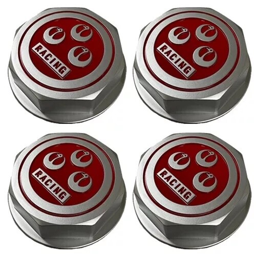 RS Watanabe Octagon Wheel Center Caps Silver 60MM 4Pcs Set
