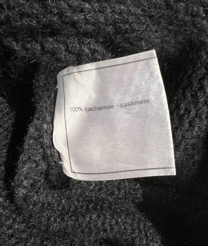 Maglione Pullover 100% Puro Cashmere Cachemire Kasmir Donna Chanel S Grigio - Foto 9 di 9