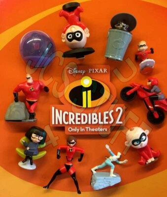 INCREDIBLES 2! Disney Pixar - Full Set 10 figures - McDonald's