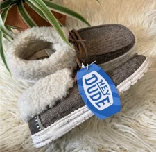 Women’s New🌿 Hey Dude Shoes Wendy Warmth Brown Slip On Size 9