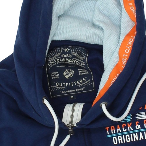 Tokyo Laundry Mens Navy Full Zip Track & Field Hoodie | Vintage Designer Hoody - Picture 3 of 3