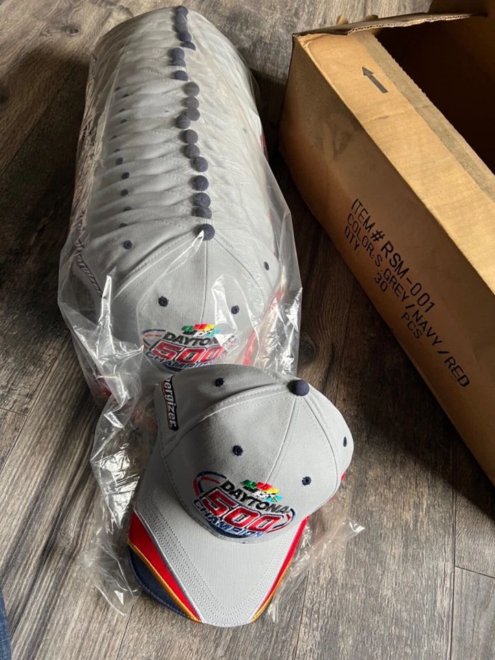 Nueva gorra de campeón NASCAR Daytona 500 The Great American Race febrero 2005 Energizer Foto 2 de 4