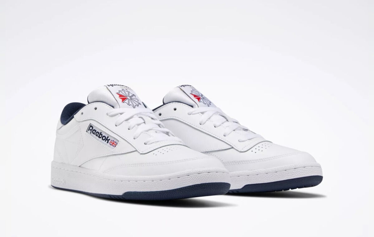 Reebok Club C 85 White Navy Mens Shoes Fashion Sneakers Reebok Club C 85 White Navy Mens Shoes Fashion Sneakers