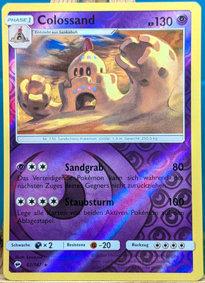 POKEMON - Nacht in Flammen - Colossand - 62/147 - REVERSE HOLO - deutsch