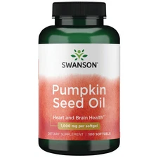 Swanson Pumpkin Seed Oil Softgels, 1,000 mg, 100 Count