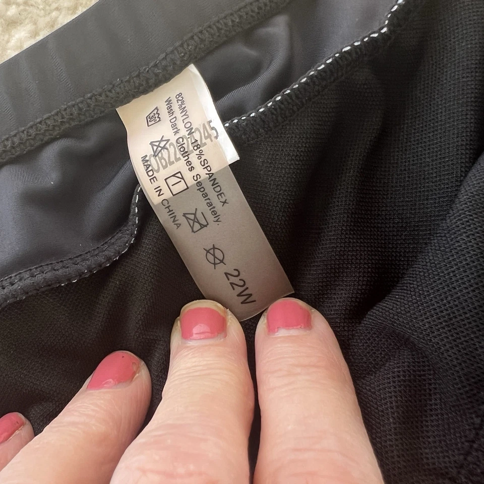 Lands End Womens Blue Floral Swim Shorts Sz 22W Lined Vacation Cruise - Image 3 of 4