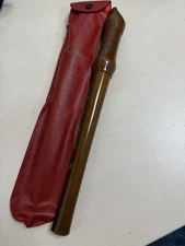 Tilsina Wooden Recorder Vintage Wind Instrument Red Case
