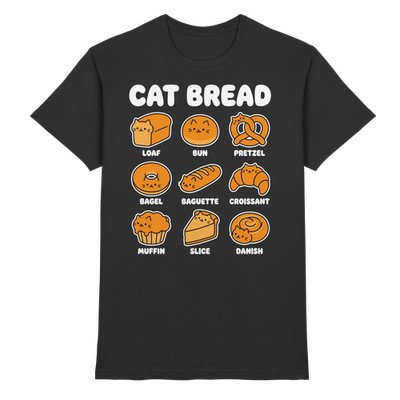 Cat Bread T-Shirt Kawaii Katze Brot Loaf Baguette Croissant Katzenliebhaber