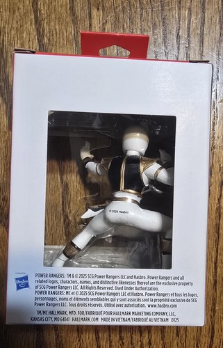 2025 Hallmark Hasbro Power Rangers White Ranger Christmas Ornament New - Picture 2 of 2