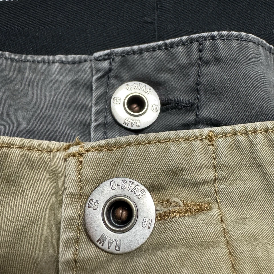 Pantalones Cortos Carga Sueltos 2 G Star Raw Rovic Militar Utilidad Caqui Pizarra Oscura Talla: 36 Foto 3 de 4