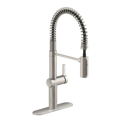 #ad Kohler Haku R38475 LVS Semi Professional Pull down Kitchen Faucet Brushed Nickel $149.99