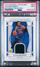 2024 PANINI NATIONAL TREASURES MATERIAL TREASURES #BRN JALEN BRUNSON 63/99 PSA 9