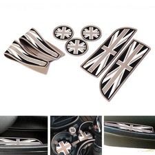 Black Union Jack Uk Flag Style Coasters For Mini Cooper Cup Holder Side Door Mat Black Union Jack Uk Flag Style Coasters For Mini Cooper Cup Holder Side Door Mat
