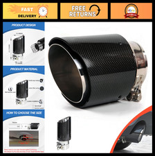 Universal Carbon Fiber Exhaust Tip - 2.5 Inlet 3.5 Outlet Muffler Tail Pipe
