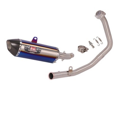 For Honda CB300R 2018-2025 Full Exhaust System Header Link Pipe Blue Muffler Tip