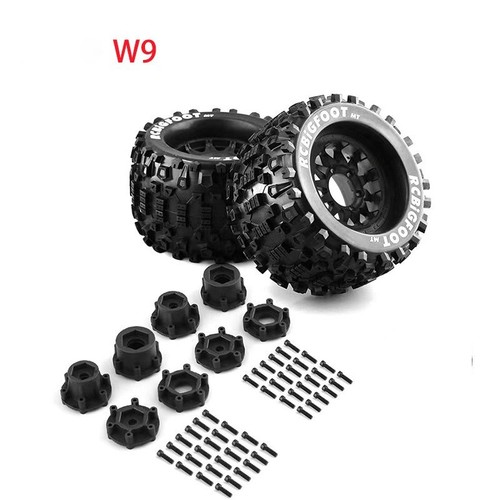 Juego de 4 neumáticos y ruedas Monster Truck escala 1/8 para E-Revo/Outcast/Trineo/Kronos - Imagen 9 de 17