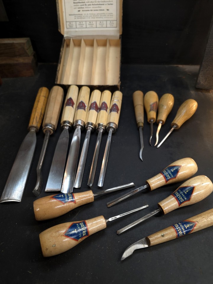 Large Lot Of Dastra Wood Carving Gouges Vintage And Modern | eBay