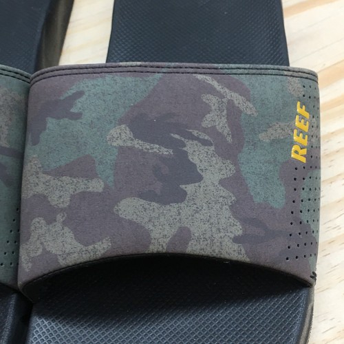 Reef Sandals Mens 11 Camo One Slide Flip Flop Multicolor Open Toe Slip On Logo - Picture 5 of 17