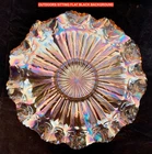MILLERSBURG RADIUM MG CARNIVAL GLASS “RAYS & RIBBONS” LOW 10” BOWL –SUPER PRETTY