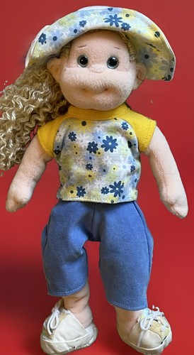 TY BEANIE BOPPERS GIRL Precious PENNY Doll Plush Crimped 2002 Blonde Yarn Hair