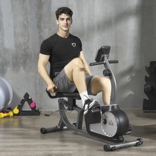 Image of Indoor Exercise Bike with LCD Display, Quiet 8-Level Magnetic Resistance