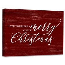 WODMIS Christmas Wall Decor Framed Canvas Wall Art,Wall Art For Living Room,M...