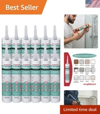 Silicone Caulk Waterproof Sealant Clear Bathroom Kitchen 12 Pack