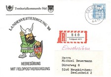 155413) Feldpost Bundeswehr Privat-GSU Heeresübung 1988, Einschreiben
